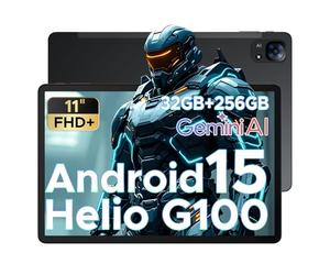 DOOGEE Tab E3 Tablet 11 Pollici, Helio G100 Octa Core Tablet con Sim, 32GB RAM+256GB ROM+2TB, 90Hz FHD+ Gemini AI Tablets Android 15, Doppia 4G SIM+5G WiFi, 8000mAh, Audio 3,5mm/GPS/Face ID/OTG