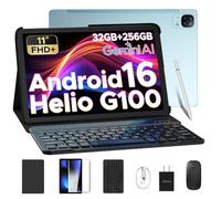 DOOGEE Tab E3 Tablet 11 Pollici, Helio G100 Octa Core Tablet con Sim, 32GB RAM+256GB ROM+2TB Tablet con Tastiera, 90Hz FHD+ Gemini AI, 4G SIM+5G WiFi, 8000mAh, Android 15/Audio 3,5mm/GPS/Face ID/OTG