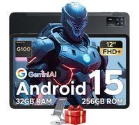DOOGEE Tab E3+ Tablet 12 Pollici Helio G100, Android 15 Gaming Tablet Con Sim 2.4K 7.5mm, 32GB+256GB, 8800mAh 18W OTG 4G LTE, Dual Card Slots WiFi 2.4G/5G, 13MP+5MP, 90Hz Quattro Altoparlanti, Nero