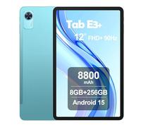 DOOGEE Tab E3+ Tablet Android 15, 12" IPS FHD+ 90Hz, 32GB RAM+256GB ROM/2TB, 8800mAh, 13+5MP Fotocamere, Octa-Core 6nm, Dual SIM 4G LTE, 4 Altoparlanti, GPS, Gemini AI, 2025, Blu