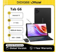 DOOGEE Tab G6 2 IN 1 Tablet Android 15 Doppi altoparlanti Schermo da 11 pollici 30 GB di RAM (6 GB + 24 GB) 256 GB 8000 mAh Batteria Widevine L1 Smart Pad