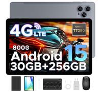 DOOGEE Tab G6 Android 15 Tablet con tastiera, 30 GB RAM + 256 GB ROM (2 TB TF), 4G LTE Tablet 11 pollici 90 Hz, Octa Core T7250 Tablet con slot SIM Card, 8000 mAh, Widevine L1, tablet con mouse, penna