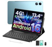 DOOGEE Tab G6 Max 13,4 Pollici Tablet Android 16, 90Hz 32GB RAM+256GB ROM/TF 2TB Tablets Con Tastiera, Octa-Core, 11000mAh Tablet PC, Widevine L1/13MP/FACE ID/Doppi Altoparlanti/3.5mm Jack/Gemini AI