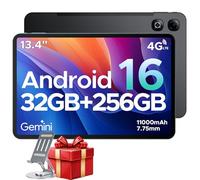 DOOGEE Tab G6 Max Android 16 Tablet 13.4 Pollici, 7.7mm Ultras Ottil, 4G LTE, UNISOC T7280 Tablet con Sim, 11000mAh+18W, 32GB+256GB, OTG, Due Schede SIM+TF, Dual Speakers, 13MP 90Hz Face Unlock, Nero