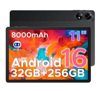 DOOGEE Tab G6+ Tablet 11 Pollici Android 16, 32GB+256GB/2TB Tablet in Offerta, 4G LTE+ 5G WIFI, 1920x1200 FHD+ IPS, Octa Core Tablets Gaming, 8000mAh/Widevine L1/Face ID/GPS/BT5.0/OTG - Nero