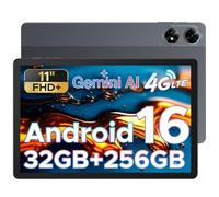 DOOGEE Tab G6+ Tablet 11 Pollici Android 16, 32GB+256GB/2TB Tablet in Offerta, 4G LTE+ 5G WIFI, 1920x1200 FHD+ IPS, Octa Core Tablets Gaming, 8000mAh/Widevine L1/Face ID/GPS/BT5.0/OTG - Grigio