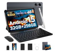 DOOGEE Tab G6+ Tablet Android 15, 32GB+256GB/2TB Tablet 11 Pollici, 4G LTE + 5G WiFi, 1920x1200 FHD+ IPS, Unisoc T7280 Octa Core Tablets Gaming, 8000mAh/Widevine L1/Face ID/GPS/BT5.0/OTG - Grigio