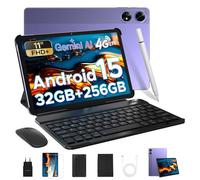 DOOGEE Tab G6+ Tablet Android 15, 32GB+256GB/2TB Tablet 11 Pollici, 4G LTE + 5G WiFi, 1920x1200 FHD+ IPS, Unisoc T7280 Octa Core Tablets Gaming, 8000mAh/Widevine L1/Face ID/GPS/BT5.0/OTG - Viola