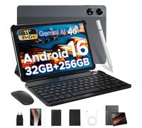 DOOGEE Tab G6+ Tablet con Tastiera Android 16,Tablet 11 Pollici,32GB RAM+256GB/2TB TF,4G LTE+5G WiFi,1920*1200 FHD+IPS,8000mAh /18W,13MP+5MP,Unisoc T7280 Octa Core/Widevine L1/OTG/Face ID/GPS,Grigio