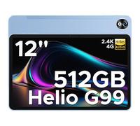 DOOGEE Tablet T40 Pro 512GB ROM+20GB RAM Tablet 12 Pollici 2.4K Display Android 14, 10800mAh Helio G99 Quattro Altoparlanti, 4G LTE/2.4GHz/5GHz WiFi 16MP+8MP, Blu