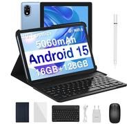 DOOGEE U10 Tablet 10 Pollici, Android 15 Tablet con Tastiera, 16GB RAM+128GB ROM (TF 2TB), WiFi 6, Widevine L1/5060mAh/8MP+5MP/BT5.0, Tablets con con Custodia, Mouse e Penna - Blu