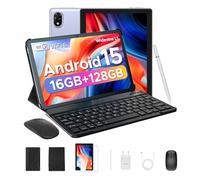 DOOGEE U10 Tablet 10 Pollici, Android 15 Tablet con Tastiera, 16GB RAM+128GB ROM (TF 2TB), WiFi 6, Widevine L1/5060mAh/8MP+5MP/BT5.0, Tablets con con Custodia, Mouse e Penna - Viola