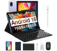 DOOGEE U10 Tablet 10 Pollici, Android 16 Tablet con Tastiera, 16GB RAM+128GB ROM (TF 2TB), WiFi 6, Widevine L1/5060mAh/8MP+5MP/BT5.0, Tablets con con Custodia, Mouse e Penna, Viola