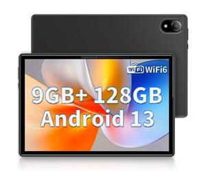 DOOGEE U10 Tablet Android 13, 9GB RAM + 128GB ROM (1TB TF), 10 pollici Tablet Touch 2024, Quad-Core 2.0 GHz, WiFi-6 / BT 5.0 / GMS / 5060mAh / 1280 x 800 / 8MP+5MP / Widevine L1, Nero