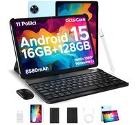 DOOGEE U11 2025 Newest Tablet 11'' Android 15 16(4+12) GB+128GB/2TB TF Octa-Core, 90Hz, 8580mAh, Tablet in Offerta WiFi, 13MP, Tastiera& Mouse& Penna& Case- Blu