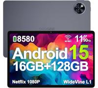 DOOGEE U11 Android 16 Tablet 11 Pollici Gemini AI 16GB RAM +128GB ROM (2TB TF), 8580mAh Gaming Tablet Unisoc T7200 Octa-Core, Widevine L1+13MP+5MP, 2.4G+5G WLAN GMS/Audio da 3.5mm/OTG/GPS/Face ID