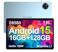 DOOGEE U11 Tablet Android 15 Ultimo, 11 Pollici IPS, 16GB+128GB/TF 2TB Octa-Core, 8580mAh Tablet PC, 13MP+5MP, Widevine L1 Tablet in Offerta, Dual Speakers, 90HZ/ OTG/WiFi 5G/ Face Unlock/ BT5.0 Blu