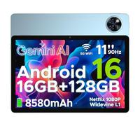 DOOGEE U11 Tablet Android 16, Tablet 11 Pollici, 16GB RAM + 128GB ROM/2TB TF, 8580Amh, 7.9mm Thin, T7200 Octa-core, 90Hz 13MP, Gemini AI, Support Face Unlock/GPS/Blu
