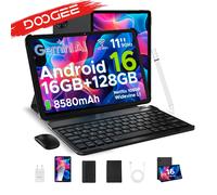 DOOGEE U11 Tablet PC Android 16, Display Ultra-chiaro da 11" a 90Hz, 4GB RAM, 128GB ROM, Batteria da 8580mAh, Doppio Altoparlante, Supporta Widevine L1