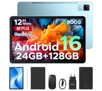 DOOGEE U12 Tablet con Tastiera Android 16, Tablet 12 Pollici, 24GB RAM+128GB/2TB TF, WIFI5, Gemini AI, 2000 * 1200 FHD+IPS, 9000mAh/18W, 13MP+8MP, UNISOC T7255 Octa Core/Widevine L1/Face ID/GPS, Blu