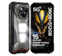 DOOGEE V Max LR 5G Rugged Smartphone with 40M Laser Ranging,36GB+512GB,200MP+32MP Camera,20500mAh/45W,MTK 7300 Rugged Phone,6.78" FHD+120Hz,1200LM Dual Camping Lights,Waterproof/WiFi6E/NFC