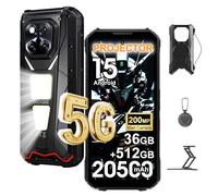 DOOGEE V Max Play 5G Rugged Smartphone with Proiettore,36GB+512GB/2TB,20500mAh 45W Android 15 Telefono Indistruttibile,6.78''FHD+120Hz,200MP+20MP AI Fotocamera 1200LM Luce Campeggio w/Stand/Speaker