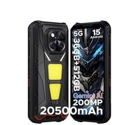 DOOGEE V Max Play Rugged Smartphone 5G, Dimensity 7300, 20500 mAh Batteria Android 15, 36GB+512GB, 6.78'' FHD+ IPS 120Hz+ 200MP, Funzione proiettore/Widevine L1/Fingerprint ID/Face Unlock/NFC- Nero