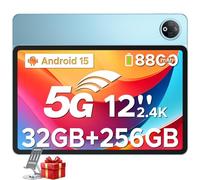 DOOGEE V Pad 5G Tablet 12 Pollici Dimensity 7050, 32 (8+24) GB RAM + 256GB ROM, 2.4K IPS 90Hz, 7.0mm Bordo Tablet con Sim Android 15, 5G NR + WiFi6 / 8800mAh 18W/ 13MP+8MP/ Sblocco Facciale/Blu