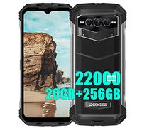 DOOGEE VMAX 5G Rugged Smartphone, 22000mAh Batteria, Dimensity 1080 20GB+256GB, 6.58'' FHD+, 108MP Triple AI Fotocamera (20MP Visione Notturna)+ 32MP, Android 12 Cellulare Impermeabile, NFC Nero