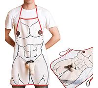 Dooisuue Muscolar Man Grembiule Divertente Stampa Bachelor Party Cucina Grembiule Barbecue Grembiule Regalo per il marito