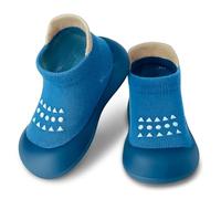 Dookeh Scarpine primi passi per bambini, antiscivolo, per ragazze e ragazzi, A3 blu., 9-12 mesi