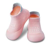 Dookeh Scarpine primi passi per bambini, antiscivolo, per ragazze e ragazzi, A3 rosa., 12-18 mesi