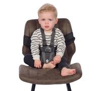 Dooky Imbracatura di sicurezza a 5 punti, universale, sistema a scatto con robuste cinghie regolabili, velcro spesso, pieghevole, facile da pulire, 6-36 mesi, grigio melange