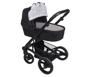 Dooky Parasole universale con piume, regolabile, protezione UV per passeggini, seggiolini auto e carrozzine, protezione solare per bambini