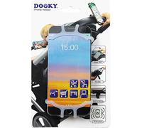 Dooky, Supporto universale per telefono cellulare per passeggino, pratico manico per tutte le marche e modelli mobili, girevole a 360°, adatto per sedile posteriore dell'auto, trasparente