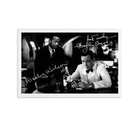 DOOLEY WILSON & HUMPHREY BOGART - CASABLANCA AUTOGRAPH SIGNED Poster decorativo su tela, per soggiorno, camera da letto, pittura da parete, decorazione moderna per camera familiare, 24 x 36 cm