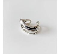 DOOLY 925 Sterling Argento Vintage Croce Anelli di Dito Anelli per Le Donne Coppia di Gioielli Minimalista Regalo di Gioielli prevenzione di allergia