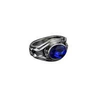 DOOLY Anelli Elfo Tre Anelli Gioielli Donna con Cristallo Blu