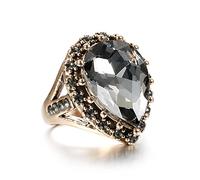 DOOLY Boho Etny Bride Crystal Anello di Cristallo Antico Colore Oro Grande zircone Anelli di Pietra per Le Donne Gioielli turchi