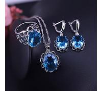 DOOLY Molti Colori Argento 925 Orecchini Gioielli Anello con Collana