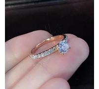 DOOLY Nuove Anelli di Progettazione di Fidanzamento di Cristallo alla Moda per Le Donne zircone Bianco zircone cubico Anelli Eleganti Gioielli da Sposa Femminile