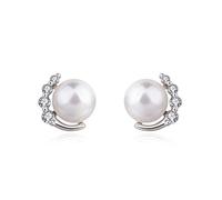 DOOLY Orecchini in Argento 925 con Diamanti di Colore per Le Donne Aros Mujer Orecchini Pearl Bizuteria Wedding Gemstone Garnet Stud orecchino Gioielli