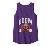 Doom 1993 Lost Soul Pixelated Skull Retro Video Game Canotta, Donna, Viola, L