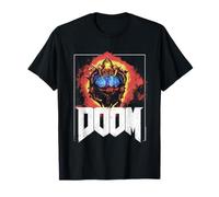 Doom Cacodemon Flames with Frame Art Video Game Maglietta