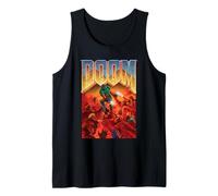 DOOM Canotta Videogioco 1993, Unisex, Giovani, Manica Corta, Tank Top, T-Shirt Stampa Videogioco, Nero, S