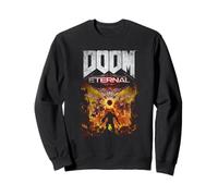 Doom Eternal Gold Cover Art Scene Distressed Video Game Felpa