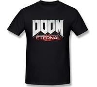 Doom Eternal Men's Basic Short Sleeve T-Shirt Fashion Printed Casual Short Sleeve Cotton (Small)