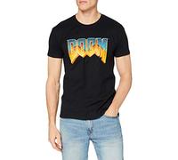 DOOM - T-shirt con scollo tondo, Uomo, Nero (Black), 2XL