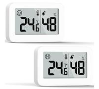 DOOMAY 2-Pack mini igrometri per interni, misuratore di umidità con Celsius (℃), misuratore di umidità digitale monitor della temperatura per umidità, serra, cameretta, rettili, incubatori