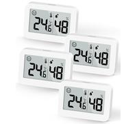 DOOMAY 4-Pack mini igrometri per interni, misuratore di umidità con Celsius (℃), misuratore di umidità digitale monitor della temperatura per umidità, serra, cameretta, cantina, rettili, incubatori